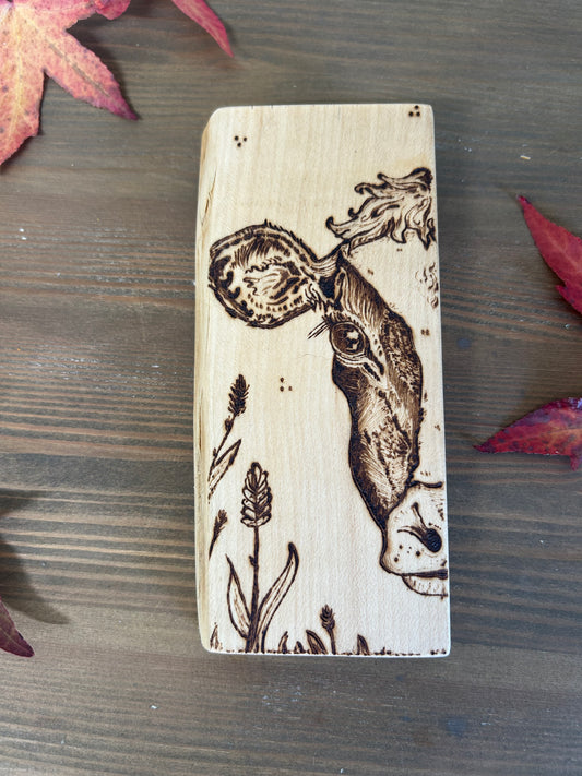 Dairy Cow ~ Mini Pyrography Artwork