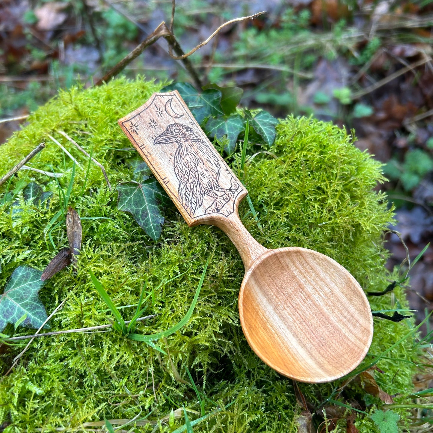 Raven Moon ~ Scoop ~ Cherry Wood