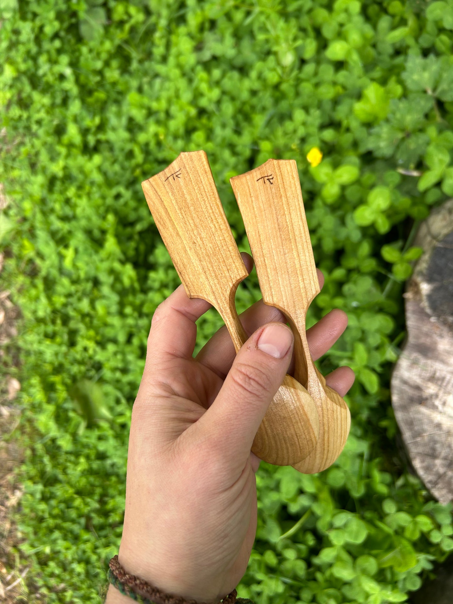The Sun and The Moon ~ Set of Two ~ Cherry Wood
