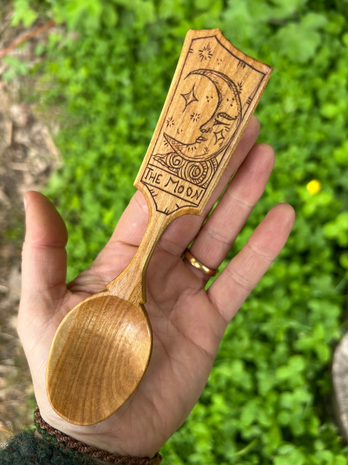 The Sun and The Moon ~ Set of Two ~ Cherry Wood