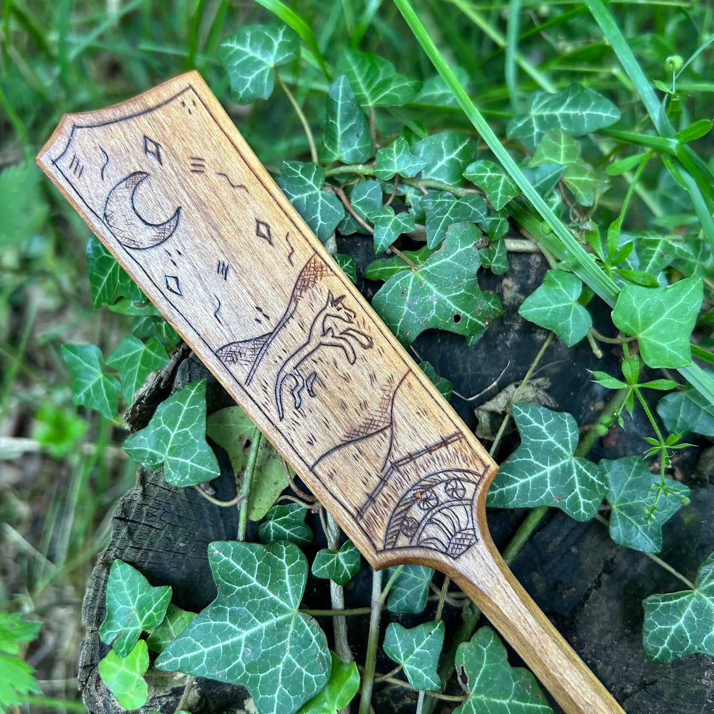 Uffington White Horse ~ Cooking Spoon ~ Cherry Wood