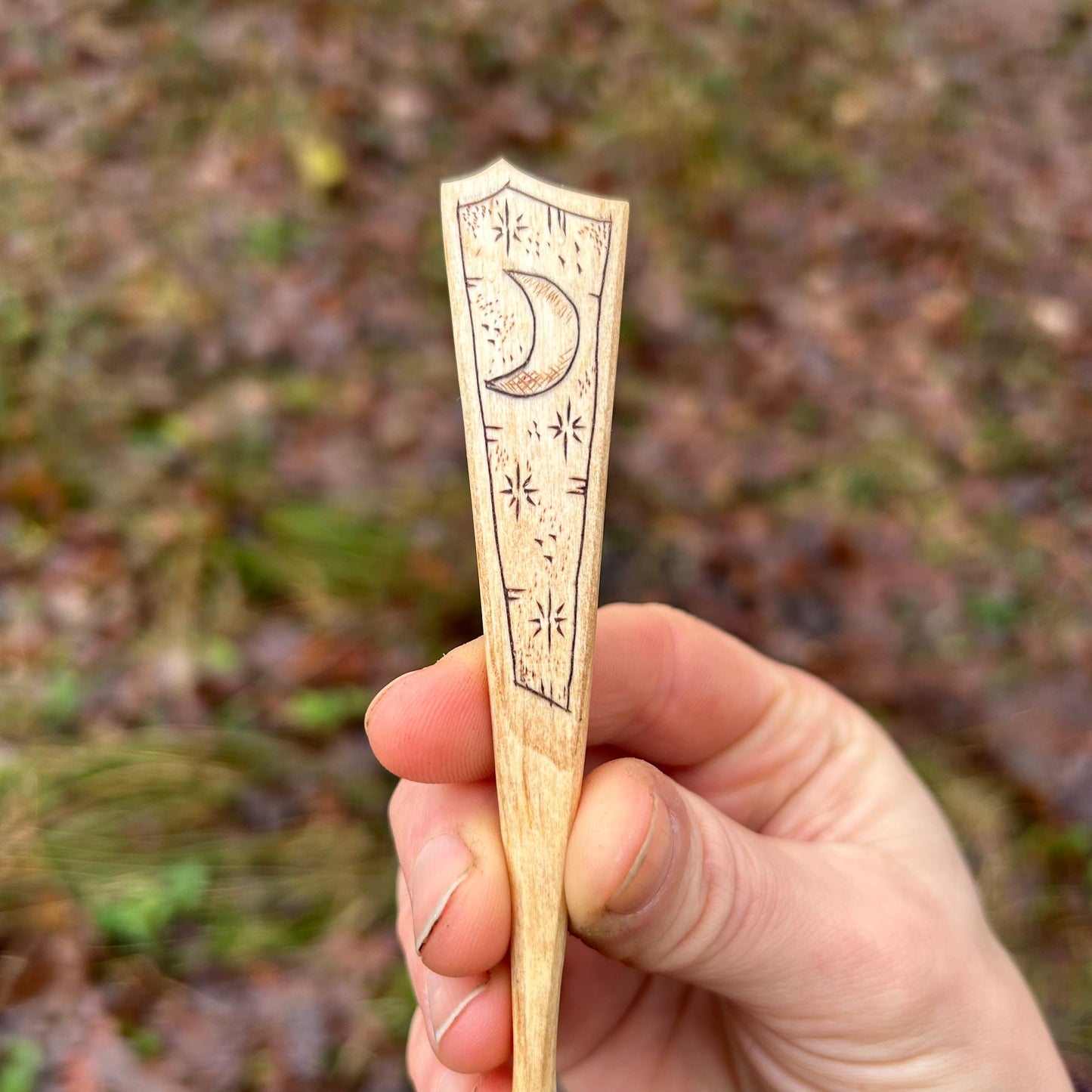Crescent Moon ~ Eating Spoon ~ Cherry Wood