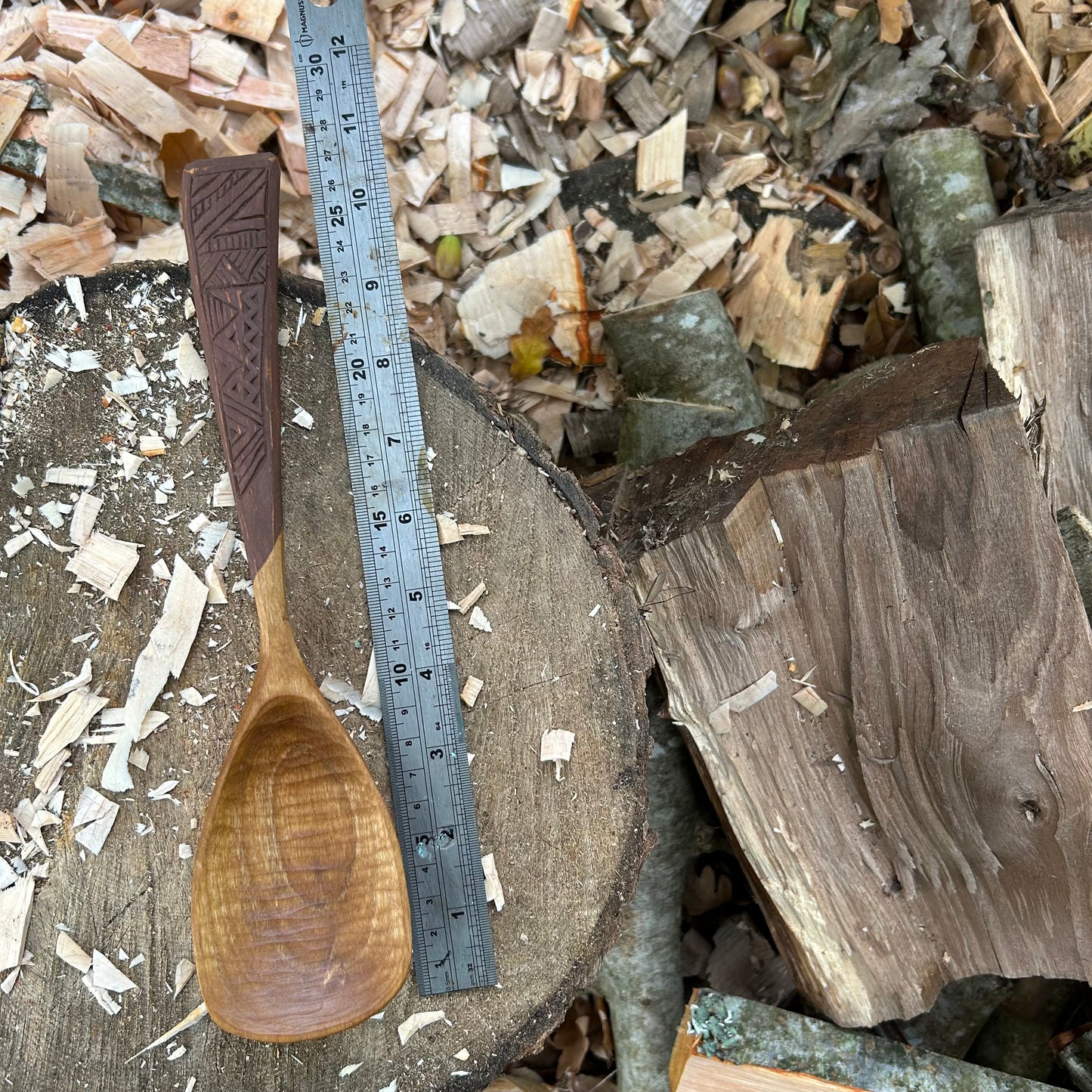 ~ Sharing ~ Serving Spoon ~ Cherry Wood