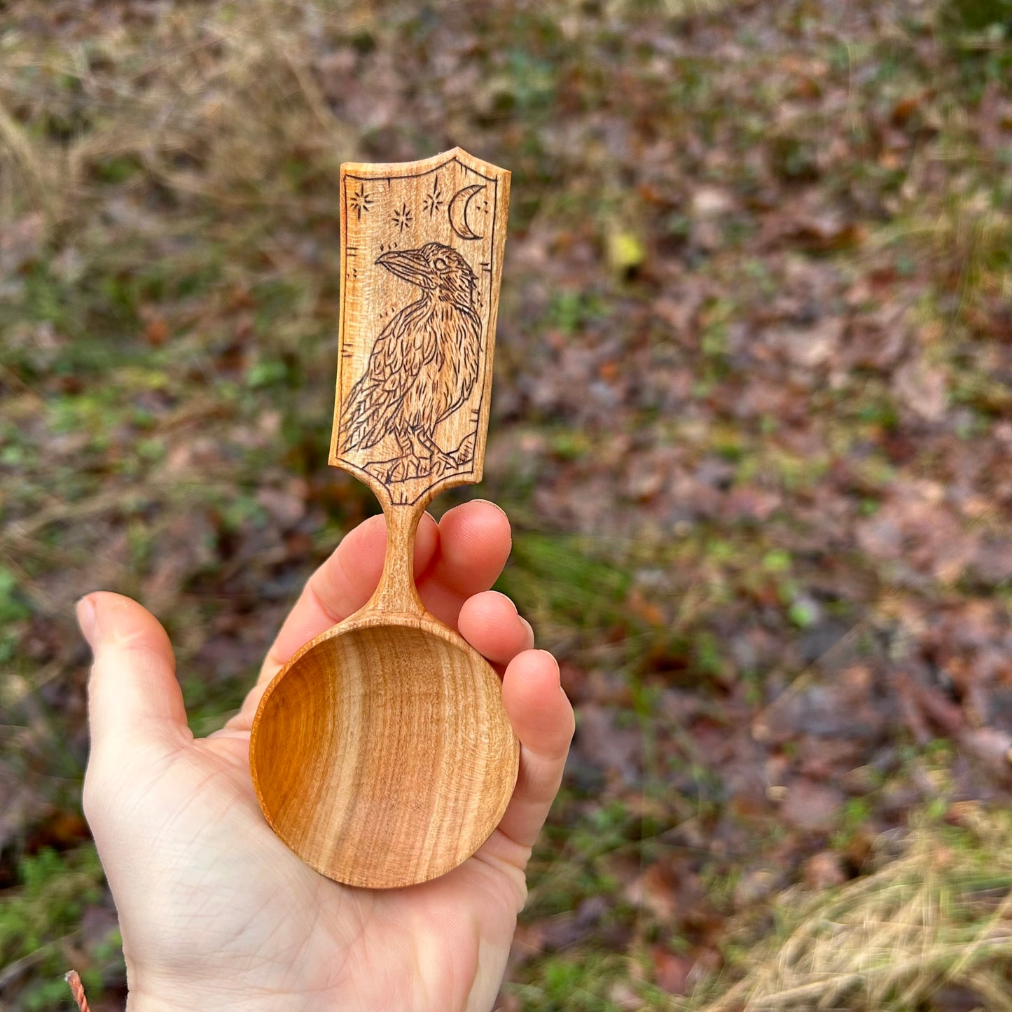 Raven Moon ~ Scoop ~ Cherry Wood