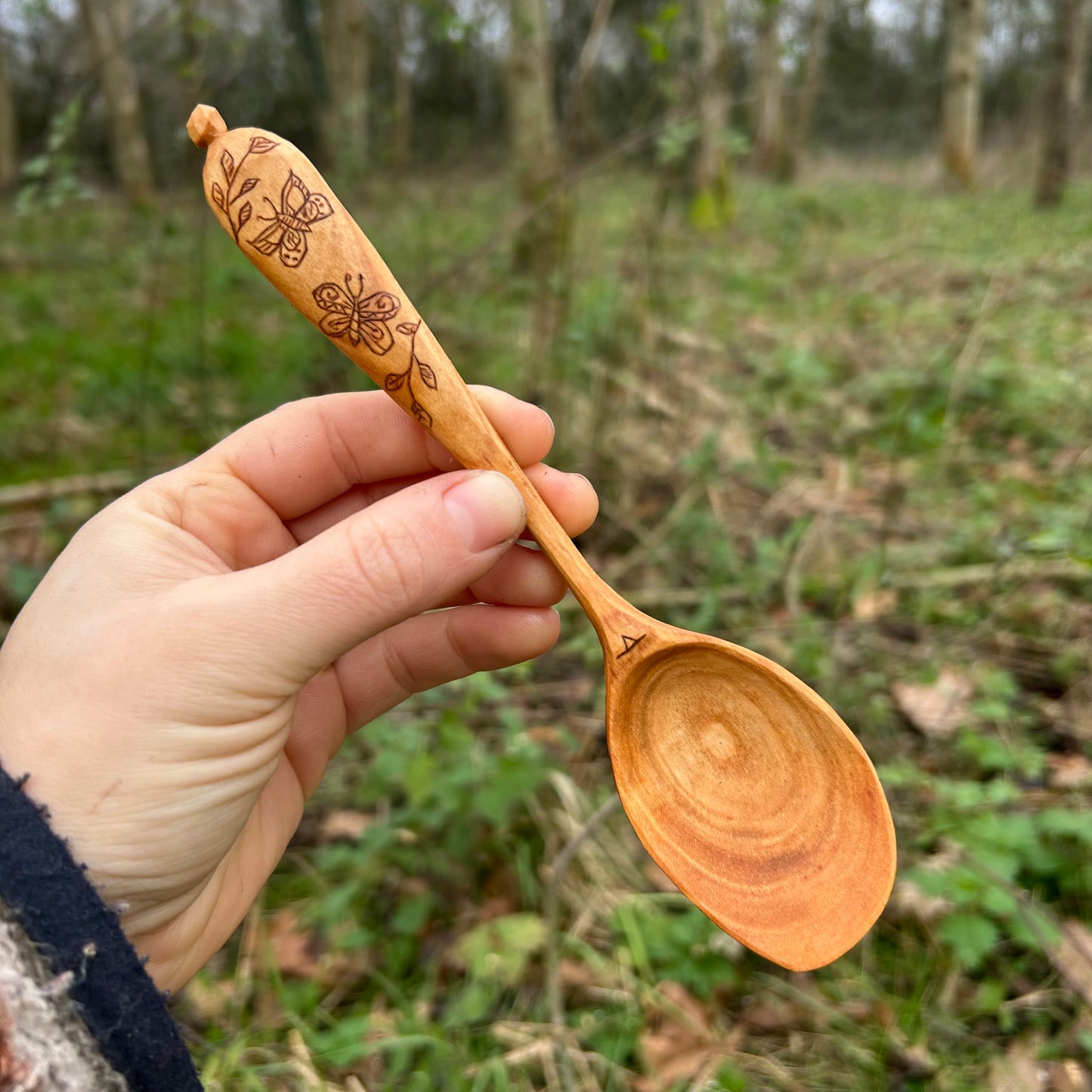 Butterfly Flutterby Eating Spoon - Cherry