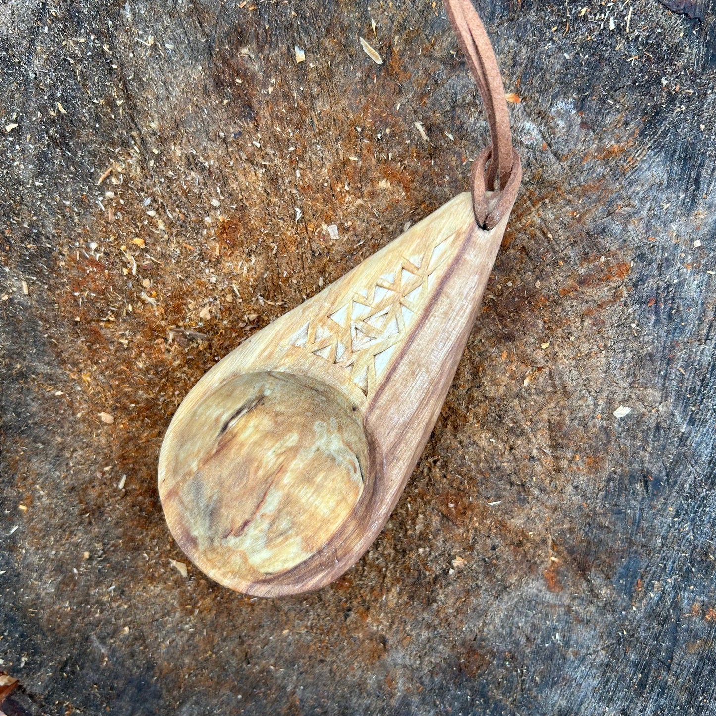 Chunky Coffee Scoop - Spalted Hazel