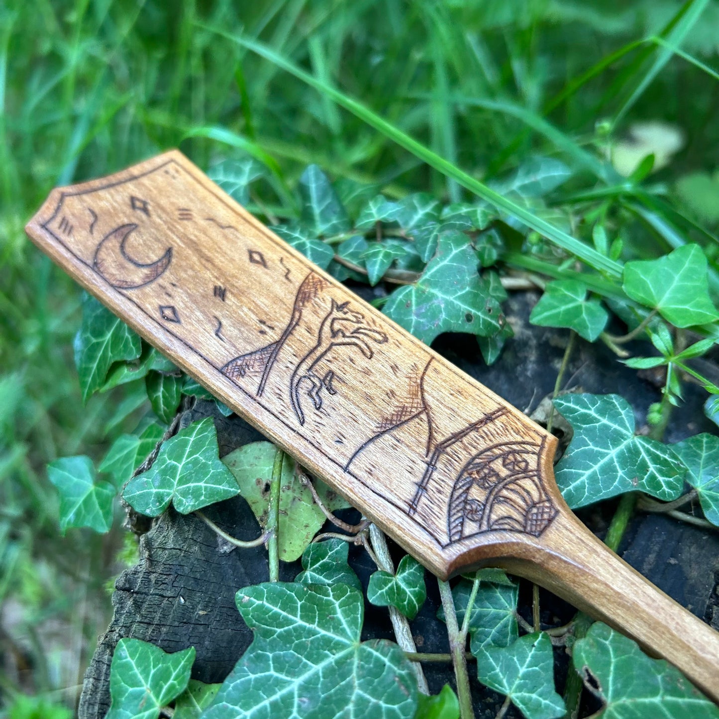 Uffington White Horse ~ Cooking Spoon ~ Cherry Wood