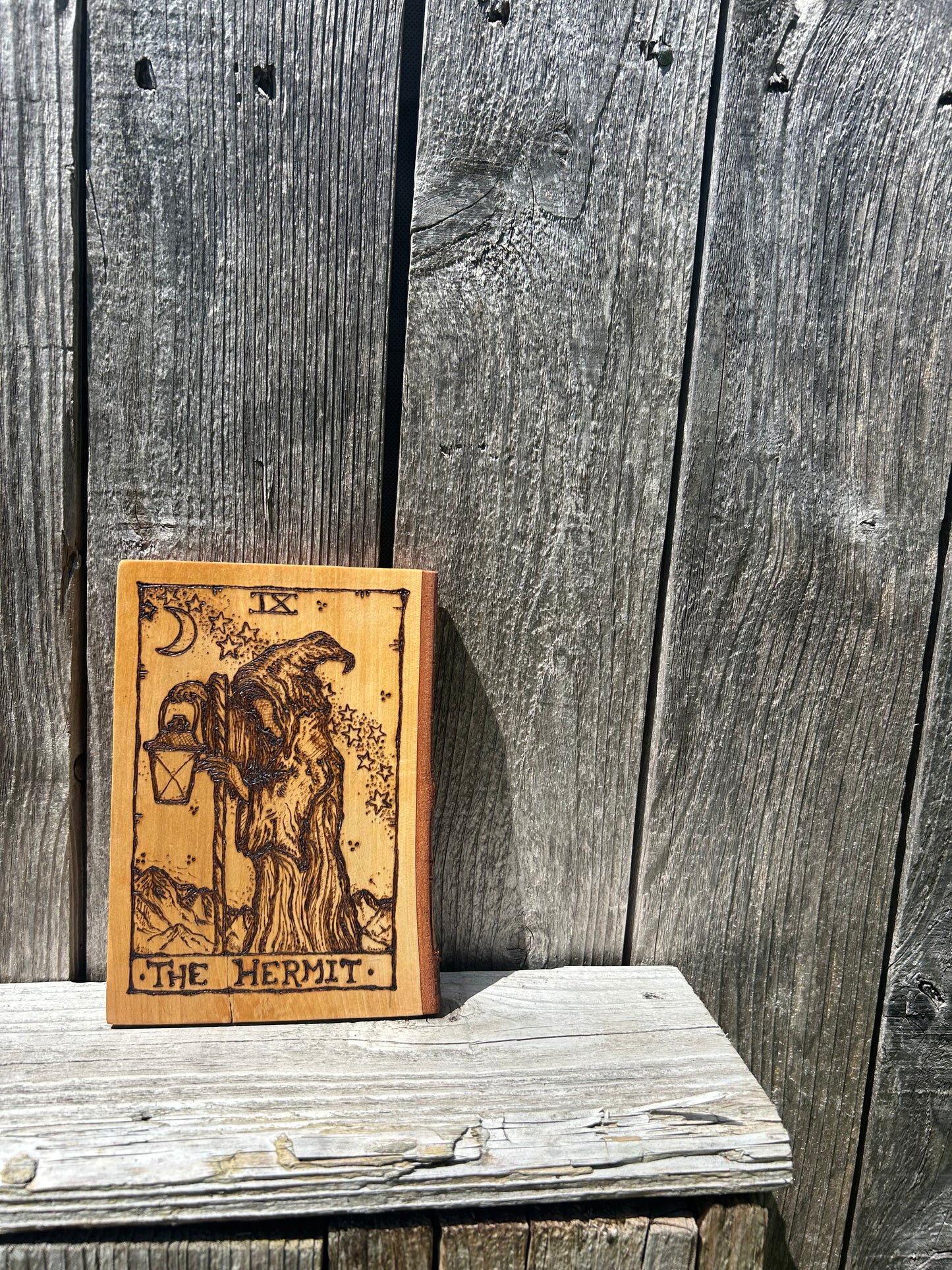 The Hermit ~ Tarot Design ~ Pyrography Art