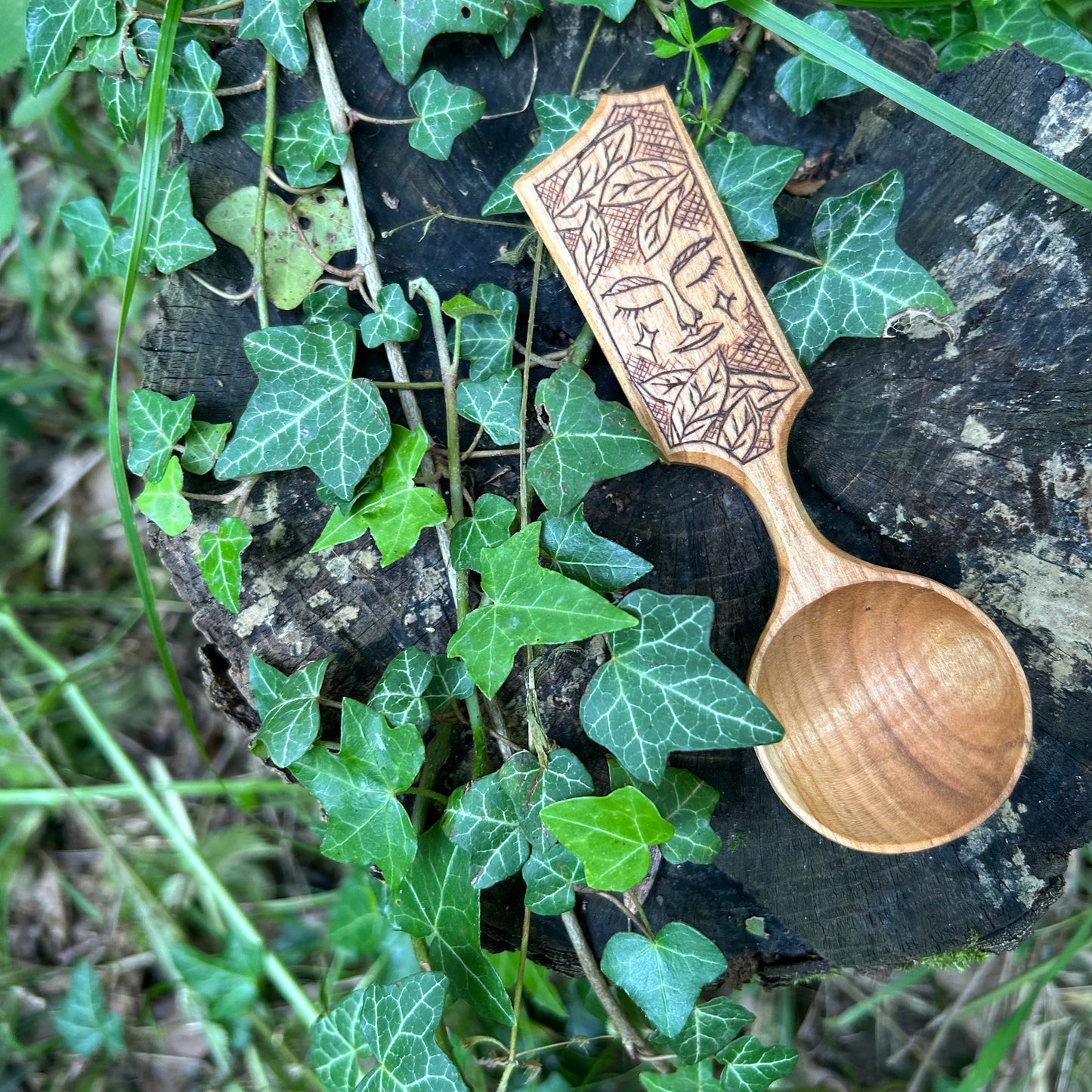 Lady of the Woods ~ coffee scoop ~ Cherry wood