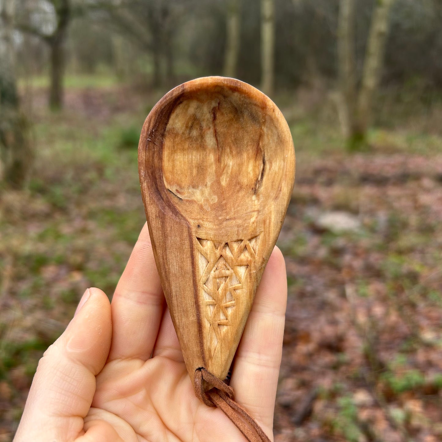 Chunky Coffee Scoop - Spalted Hazel