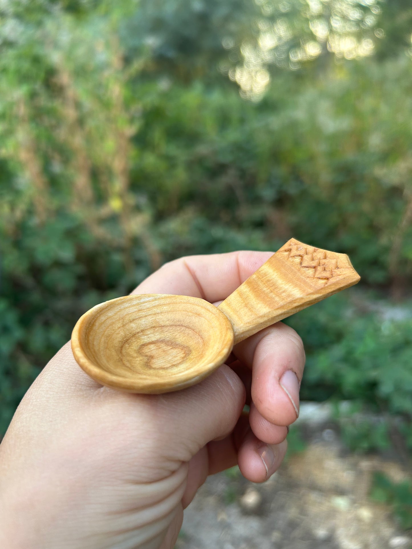 Mountains ~ Caddy Spoon ~ Cherry Wood