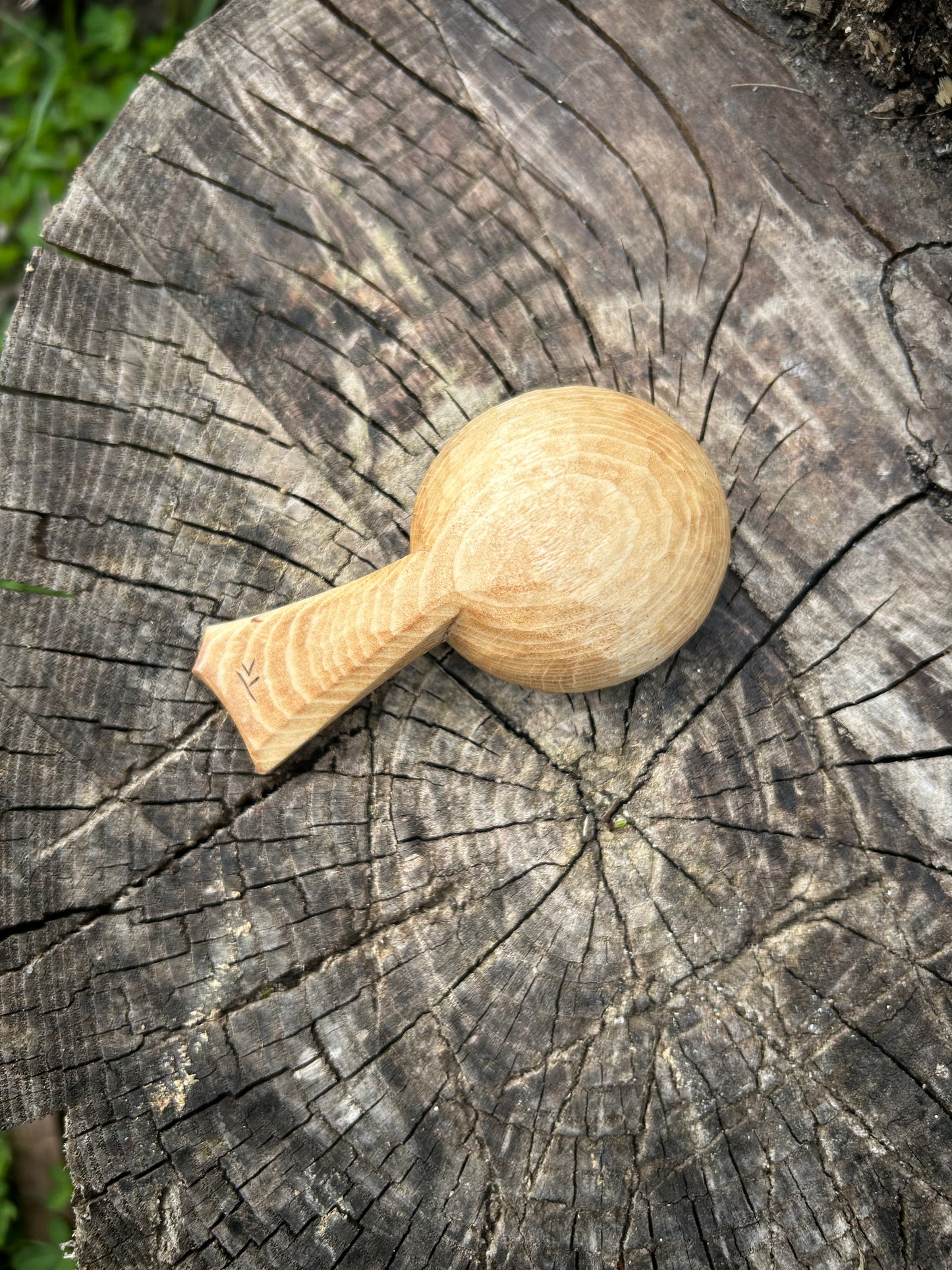 Celtic Caddy Spoon ~ Triskelion ~ Beech Wood