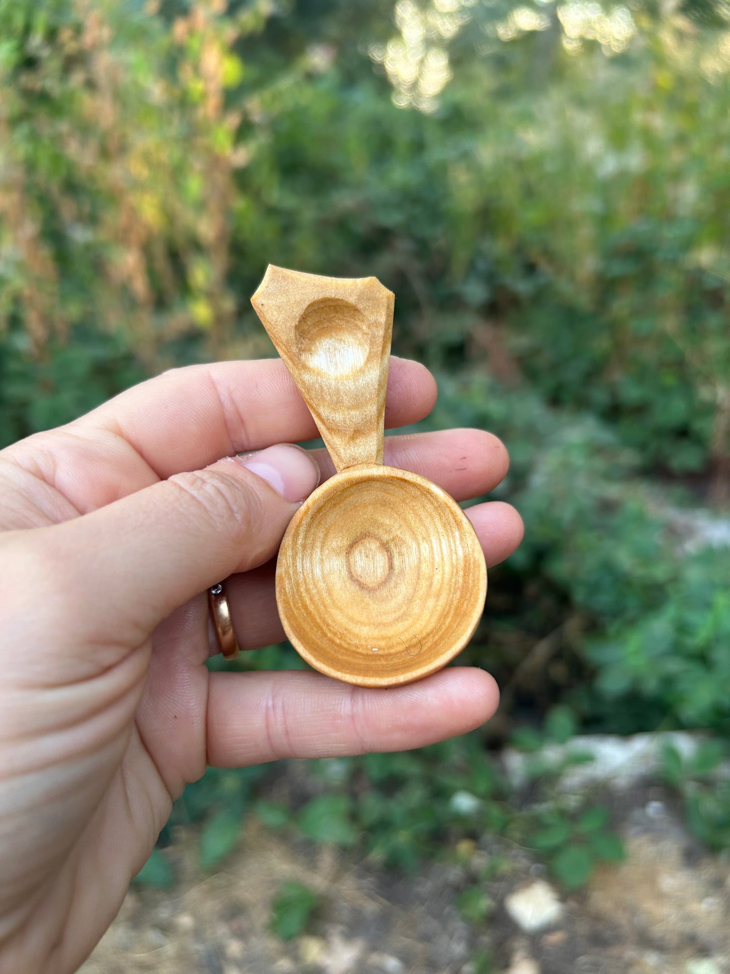 Circles ~ Caddy Spoon ~ Cherry Wood
