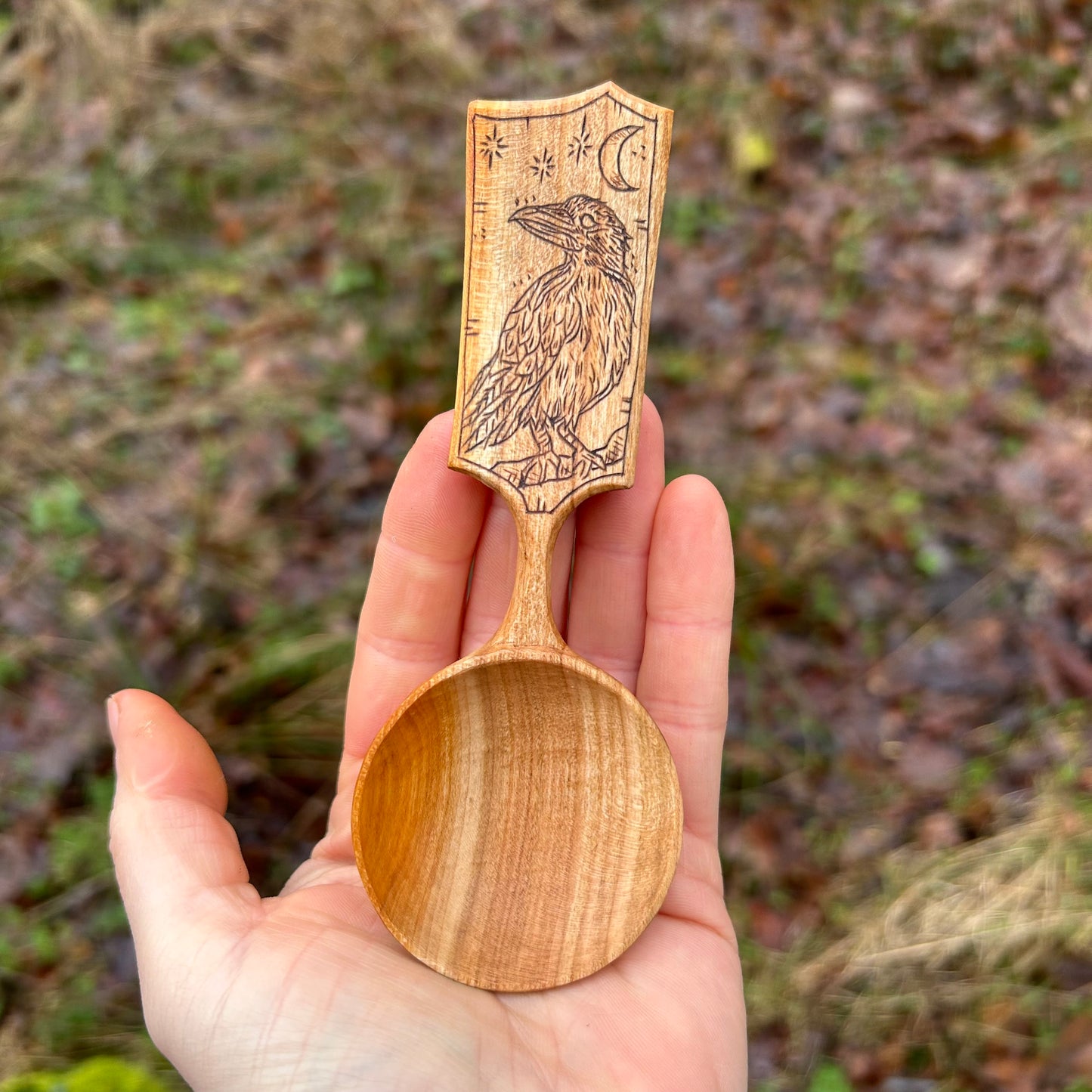 Raven Moon ~ Scoop ~ Cherry Wood