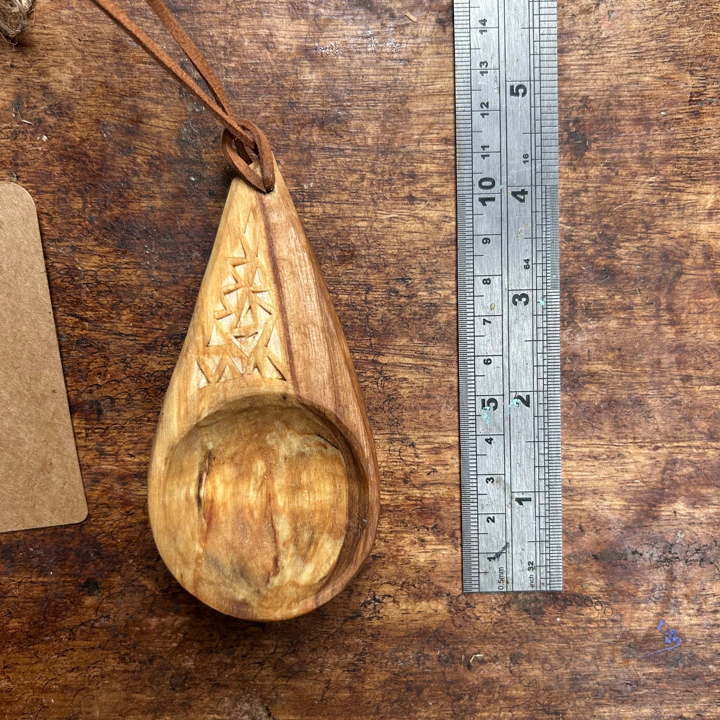 Chunky Coffee Scoop - Spalted Hazel