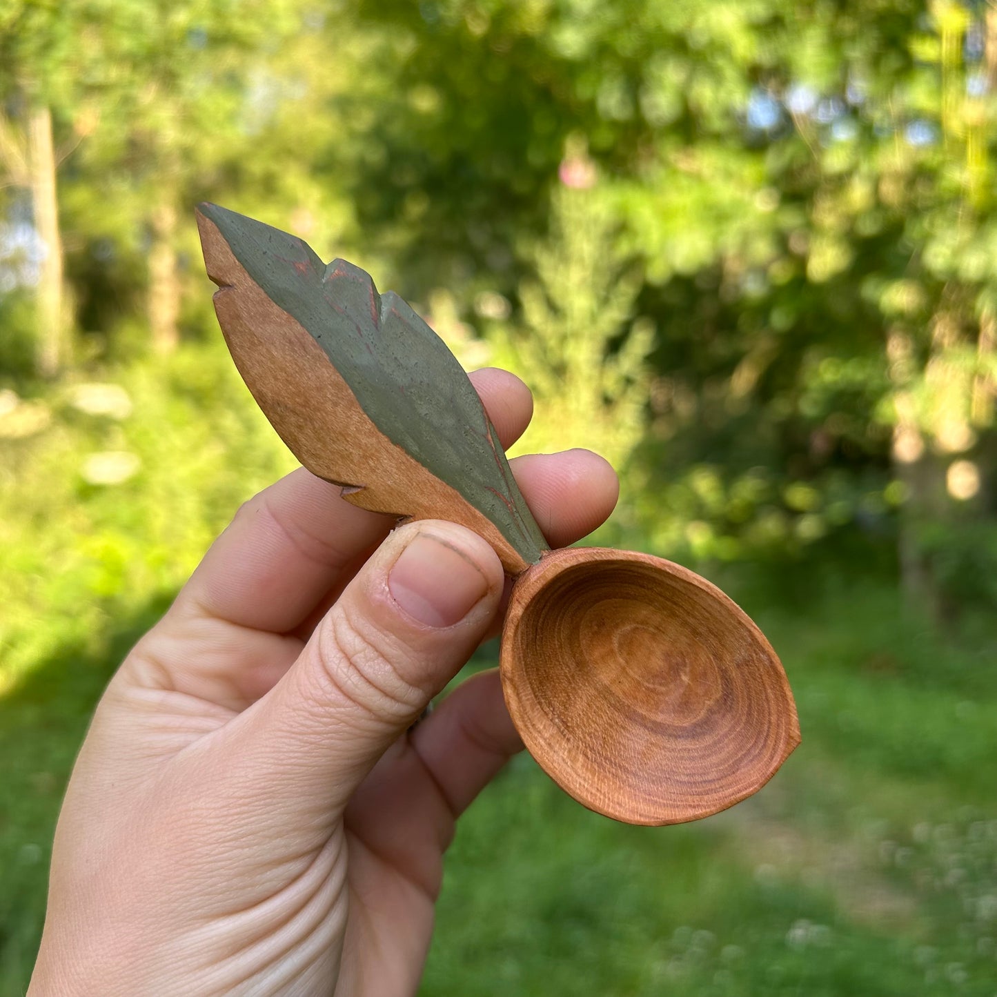 Green Feather Coffee Scoop - Cherry