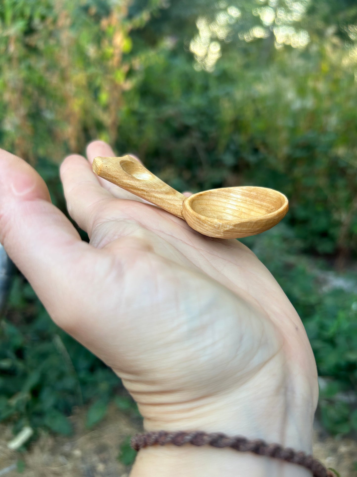 Circles ~ Caddy Spoon ~ Cherry Wood