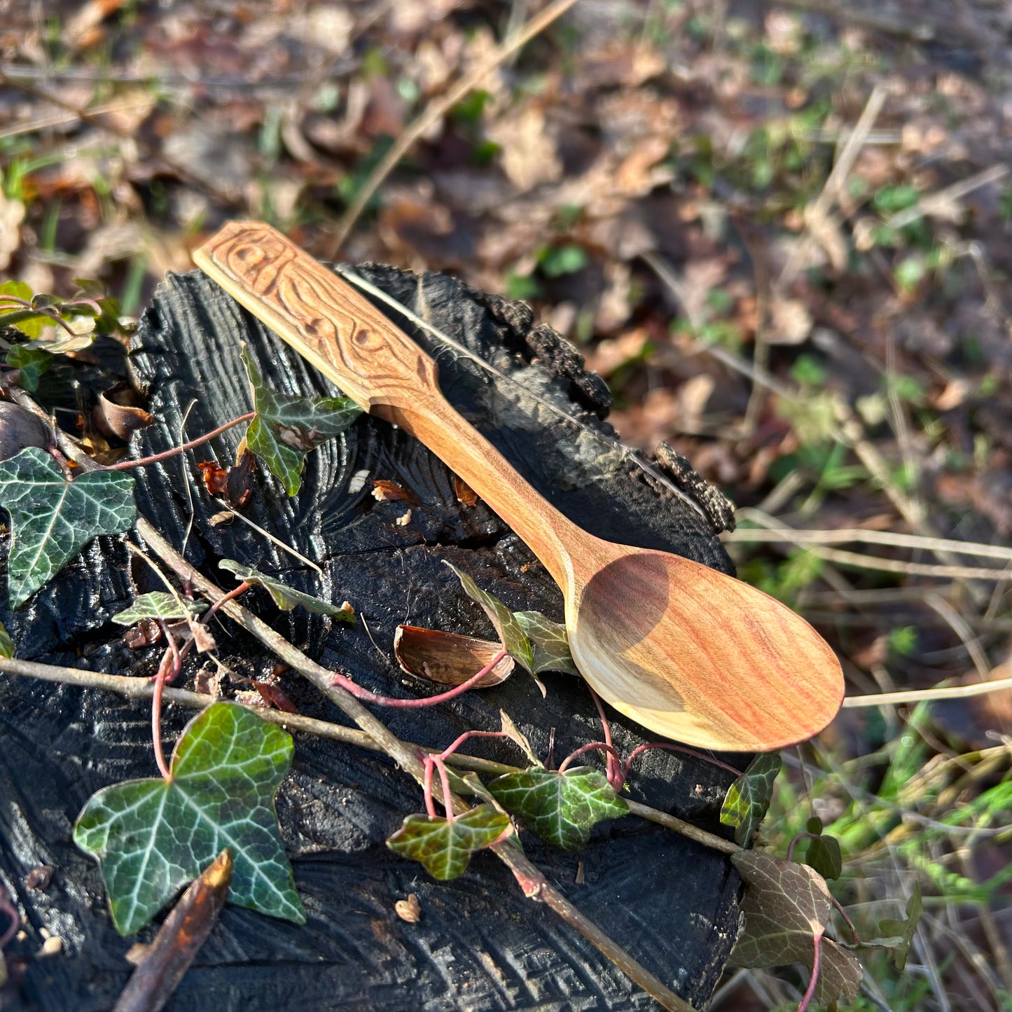 ~ Curve ~ Plum Wood ~ Eating Spoon