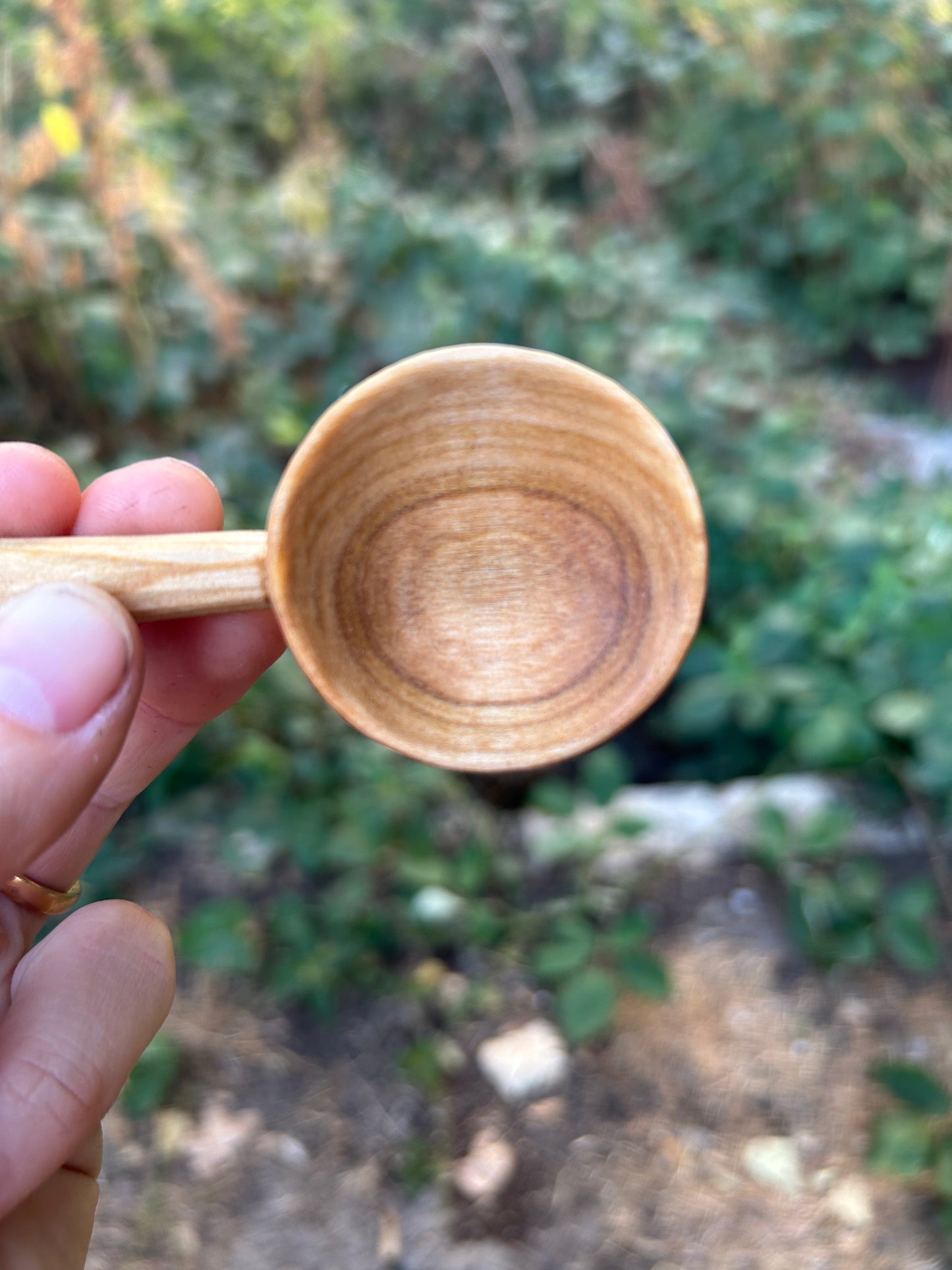 Gypsy Flower ~ Coffee Scoop ~ Cherry Wood
