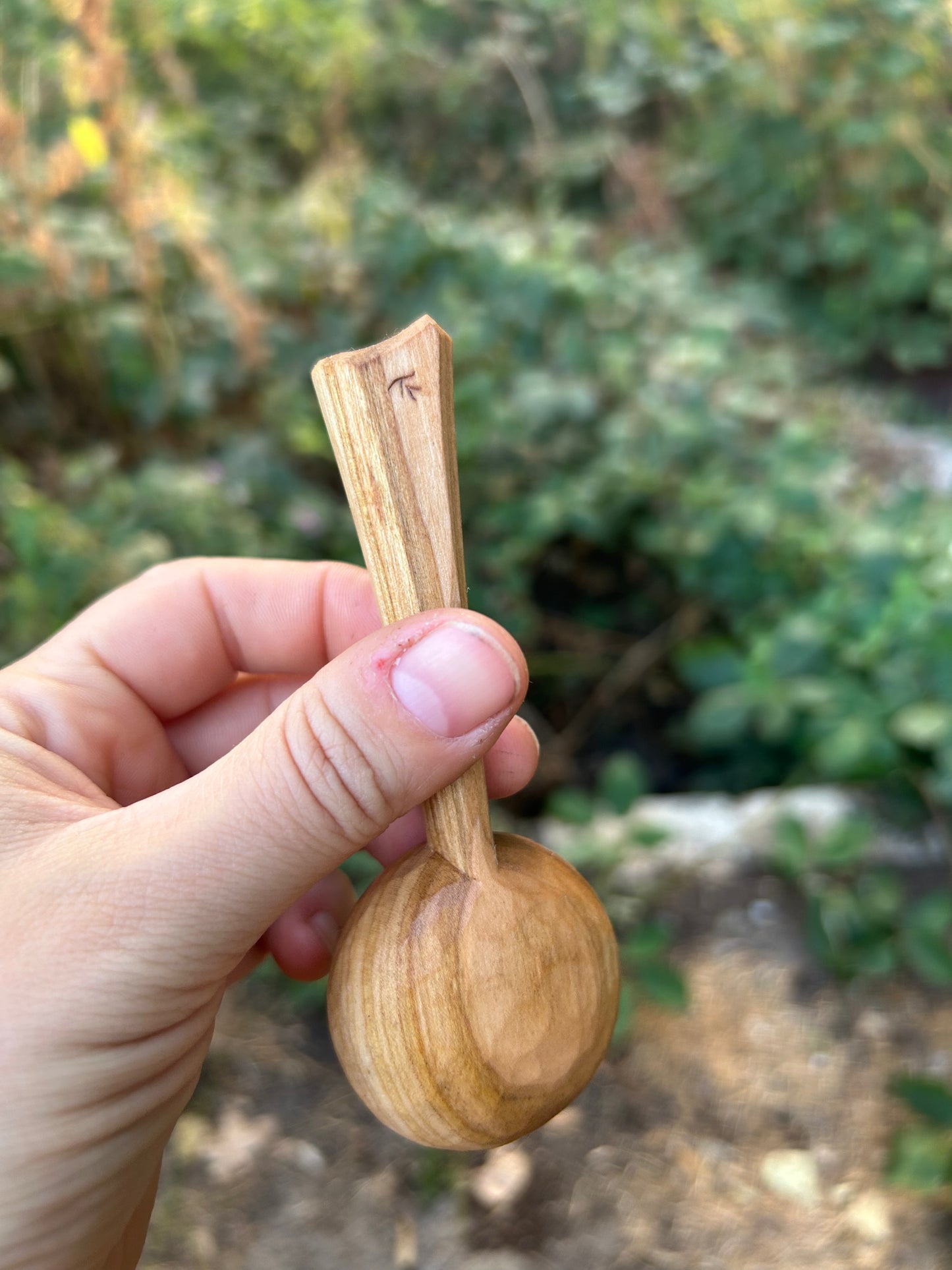 Gypsy Flower ~ Coffee Scoop ~ Cherry Wood